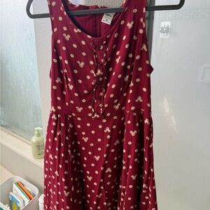 LC Lauren Conrad Red Mickey Mouse Sleeveless dress